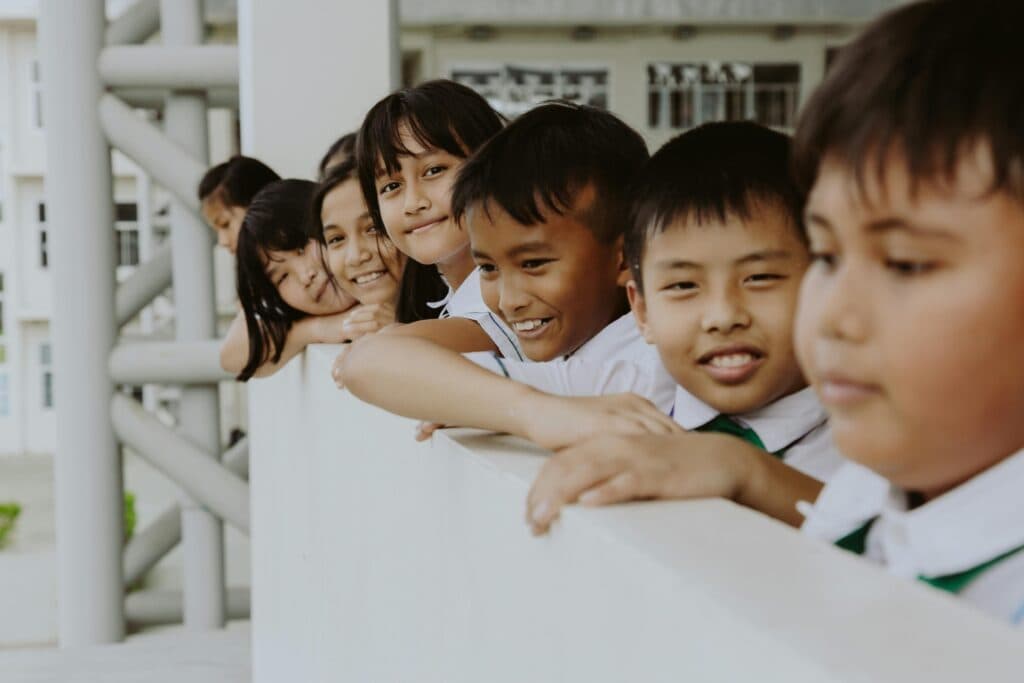 Group of happy children